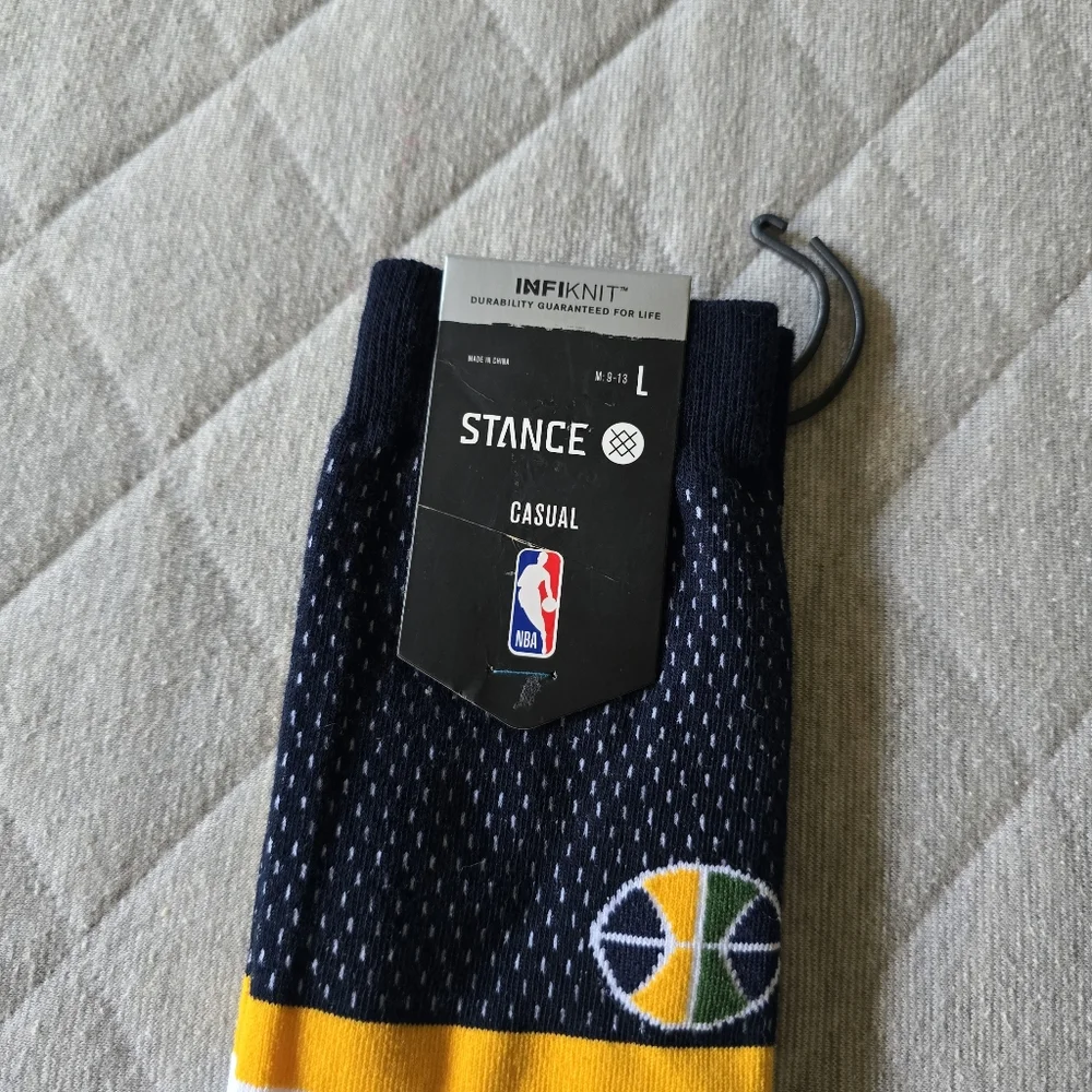 Stance NBA‎ Utah Jazz Shortcut 2 Socks Size Large Mens New